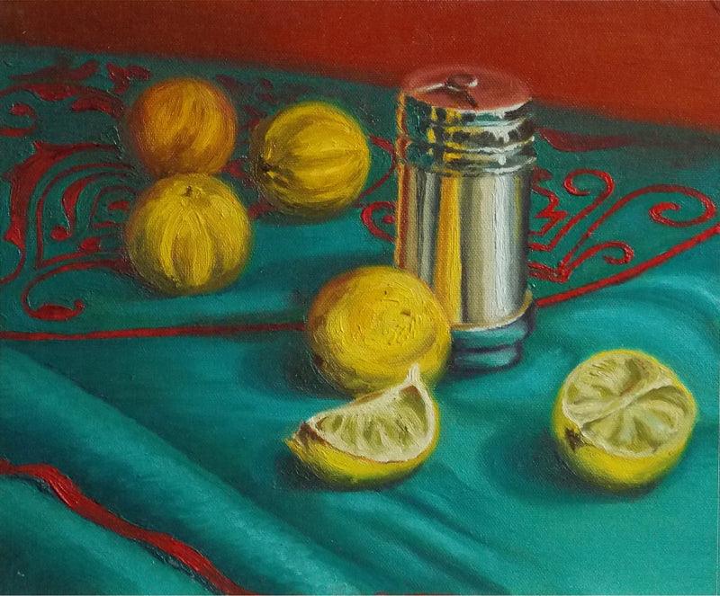 Still-life oil painting titled 'Still Life 4', 10x12 inches, by artist Banani Karmakar Bhunia on Canvas