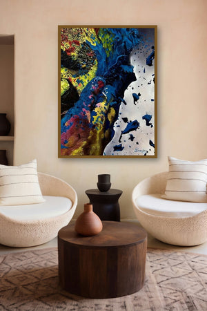 Story Untold (Chromatic Soul: An Abstract Portrait) by artist Taranga Boruah displayed in a Contemporary Exhibition gallery