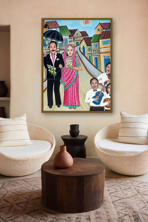 Stroll Down The Memory Lane (Nayanaa Kanodia Stuns in Glamorous Portrait) by artist Nayanaa Kanodia displayed in a Luxury gallery