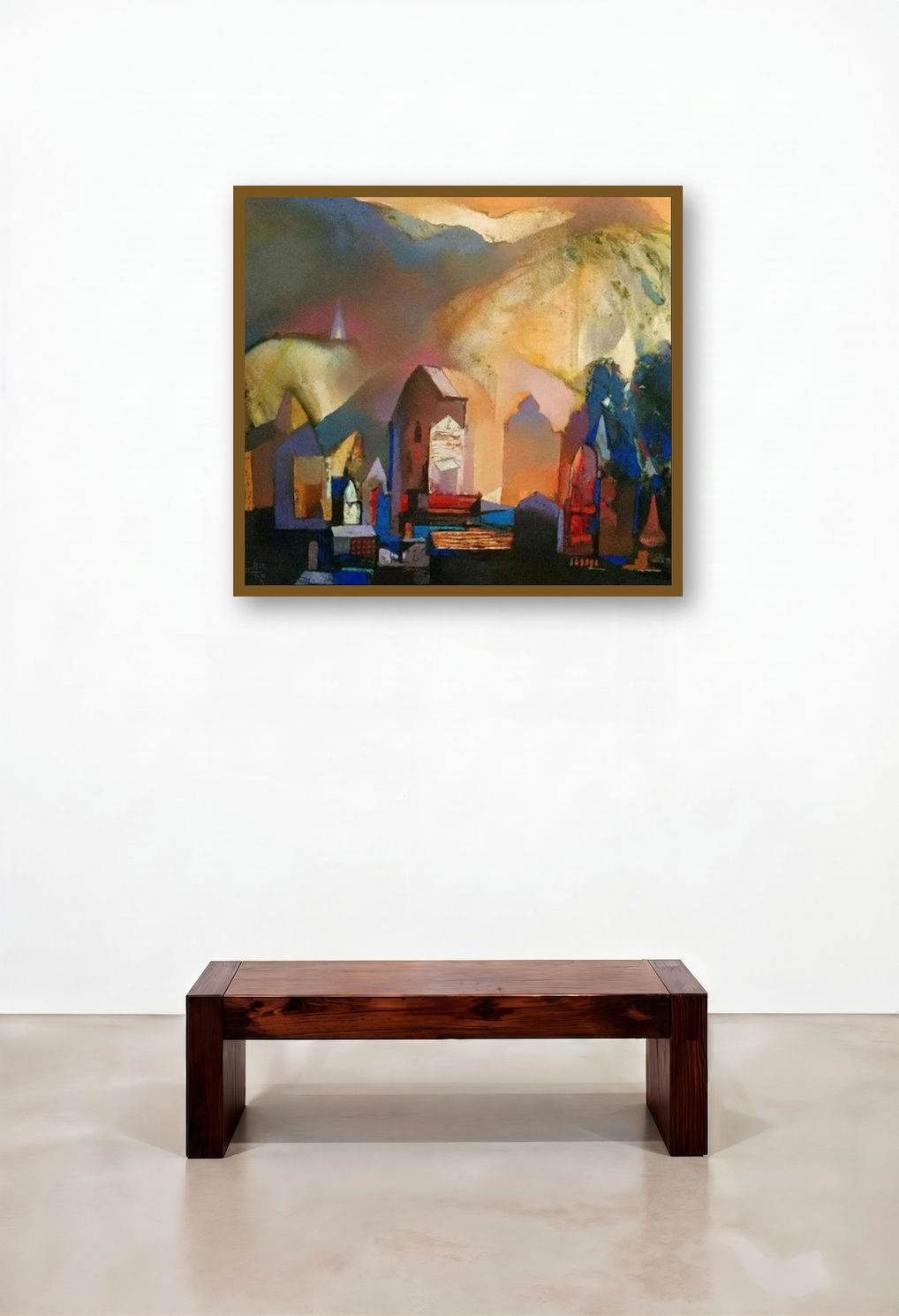 Structure 5 (Structure 5) by artist Somenath Maity displayed in a Scandinavian Home Office