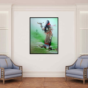 In-situ view of Tirthankar Biswas's 'Sujata (Offering)' painting in a room