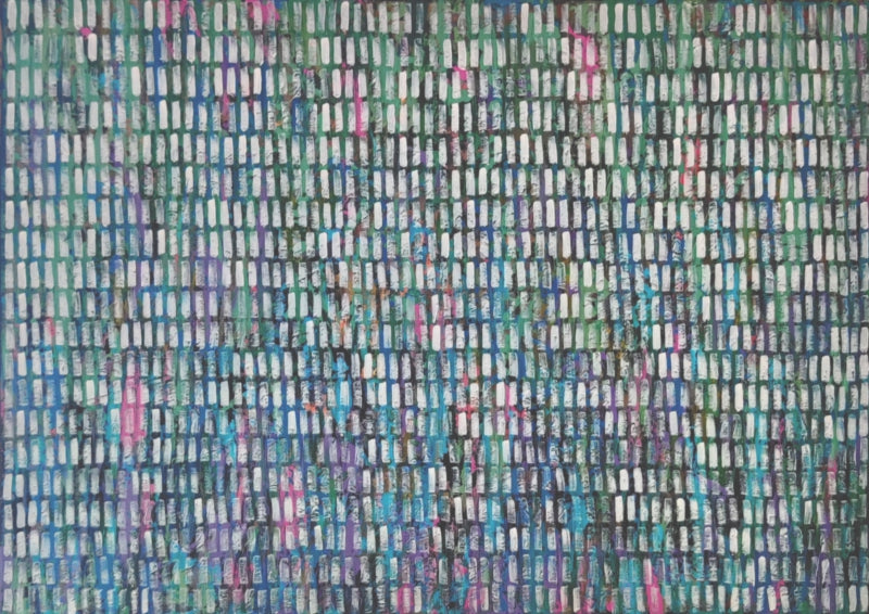 'Summer Garden' abstract acrylic painting by artist Ketki Fadnis, 24x36 inch, on canvas