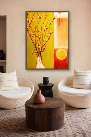 SunBlooms by artist Manju Lamba displayed in a Contemporary gallery