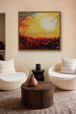 Sunrise On New Year by artist Kiran Bableshwar displayed in a Contemporary gallery