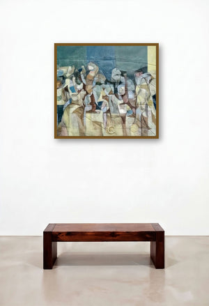 Supernatural Bliss (Untitled) by artist Mohan Vishwakarma displayed in a Eclectic Hotel Suite