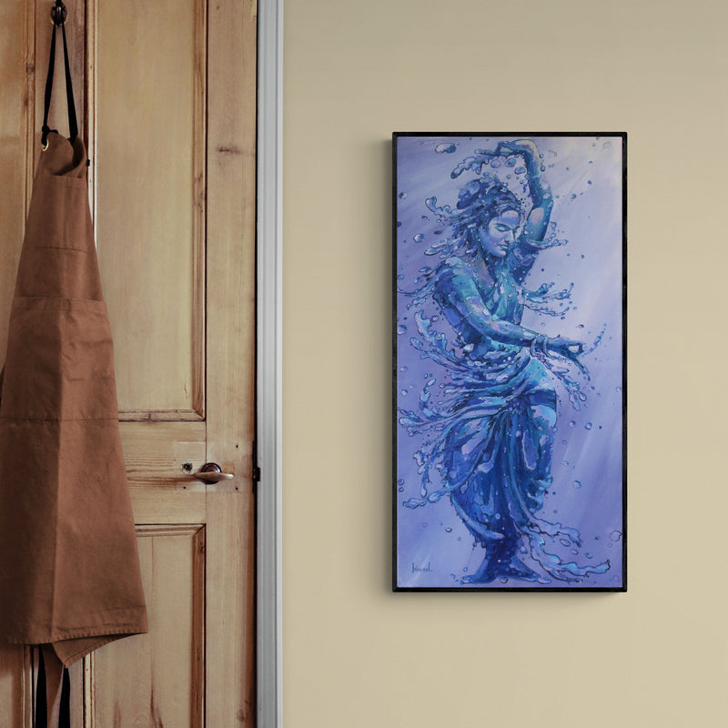 In-situ view of Bijay Biswaal's 'Susmitaa' painting in a room