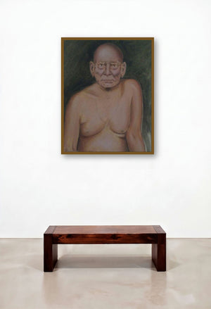 Swami Samarth (In Swami's Presence) by artist Sandesh Chindarkar displayed in a Transitional Family Room