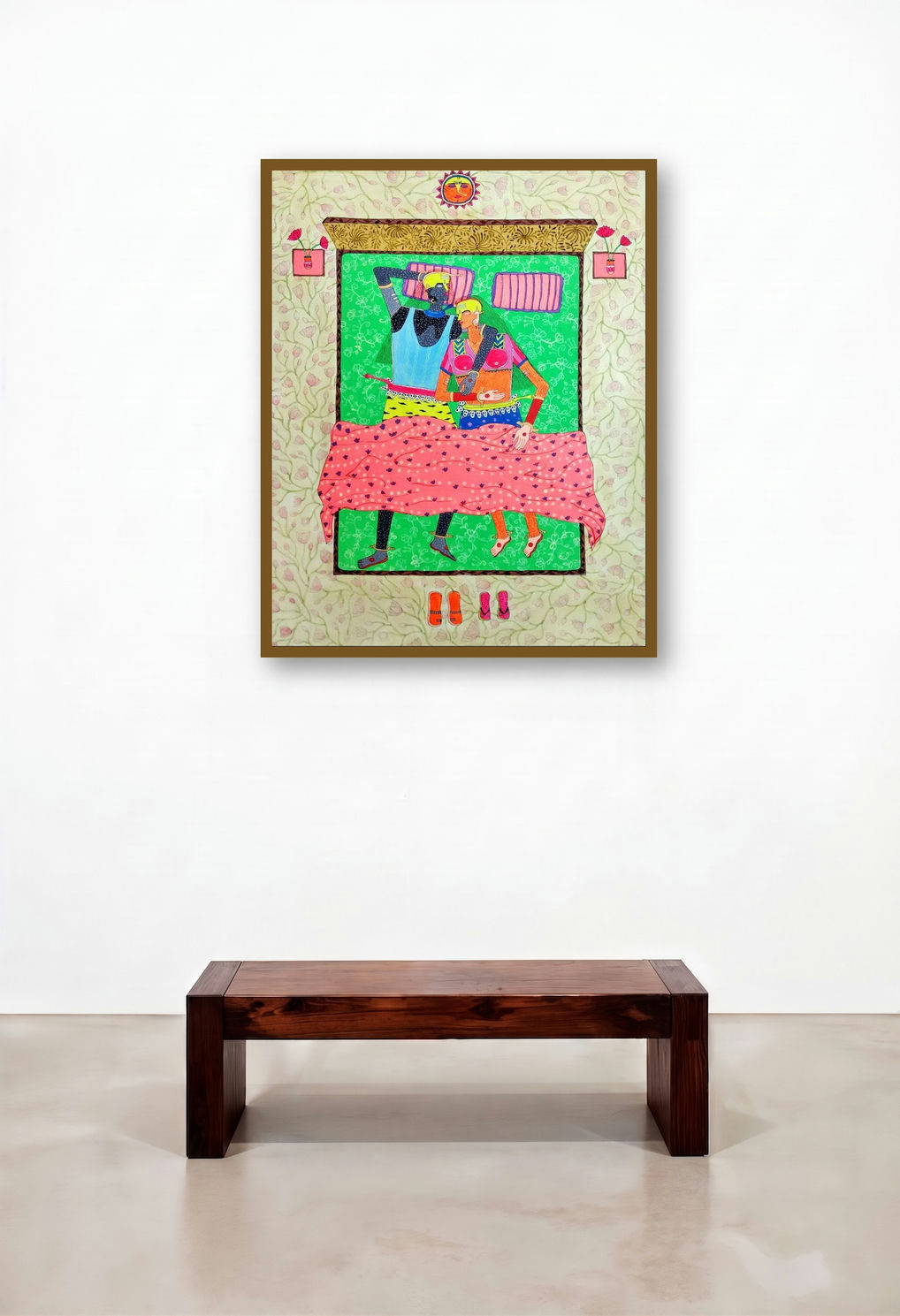 Sweet Dreams (Morning Awakening) by artist Priti Singh displayed in a Elegant Executive Office