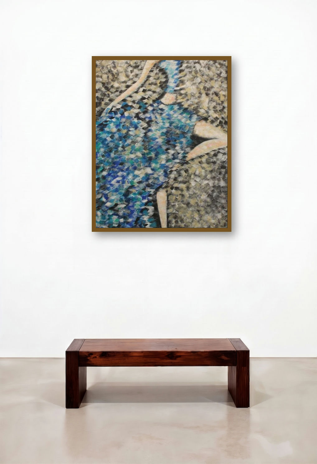 Swing 2016 30X70 Acrylic On Canvas (Dancing Woman)