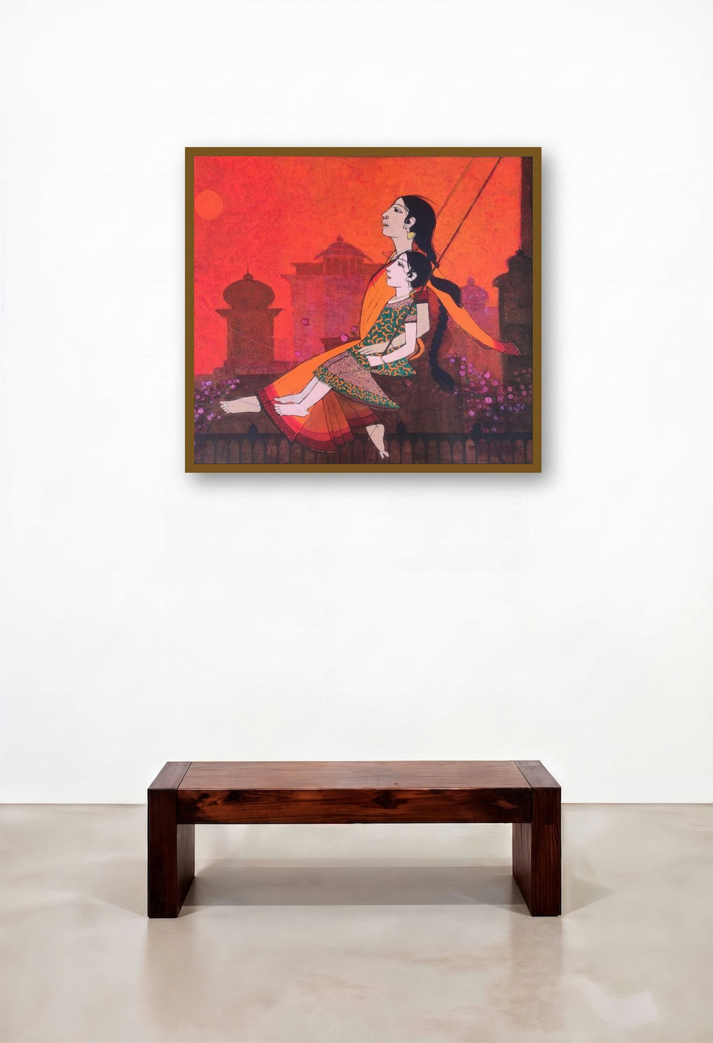 Swing by artist Rahul Mhetre displayed in a Eclectic Foyer