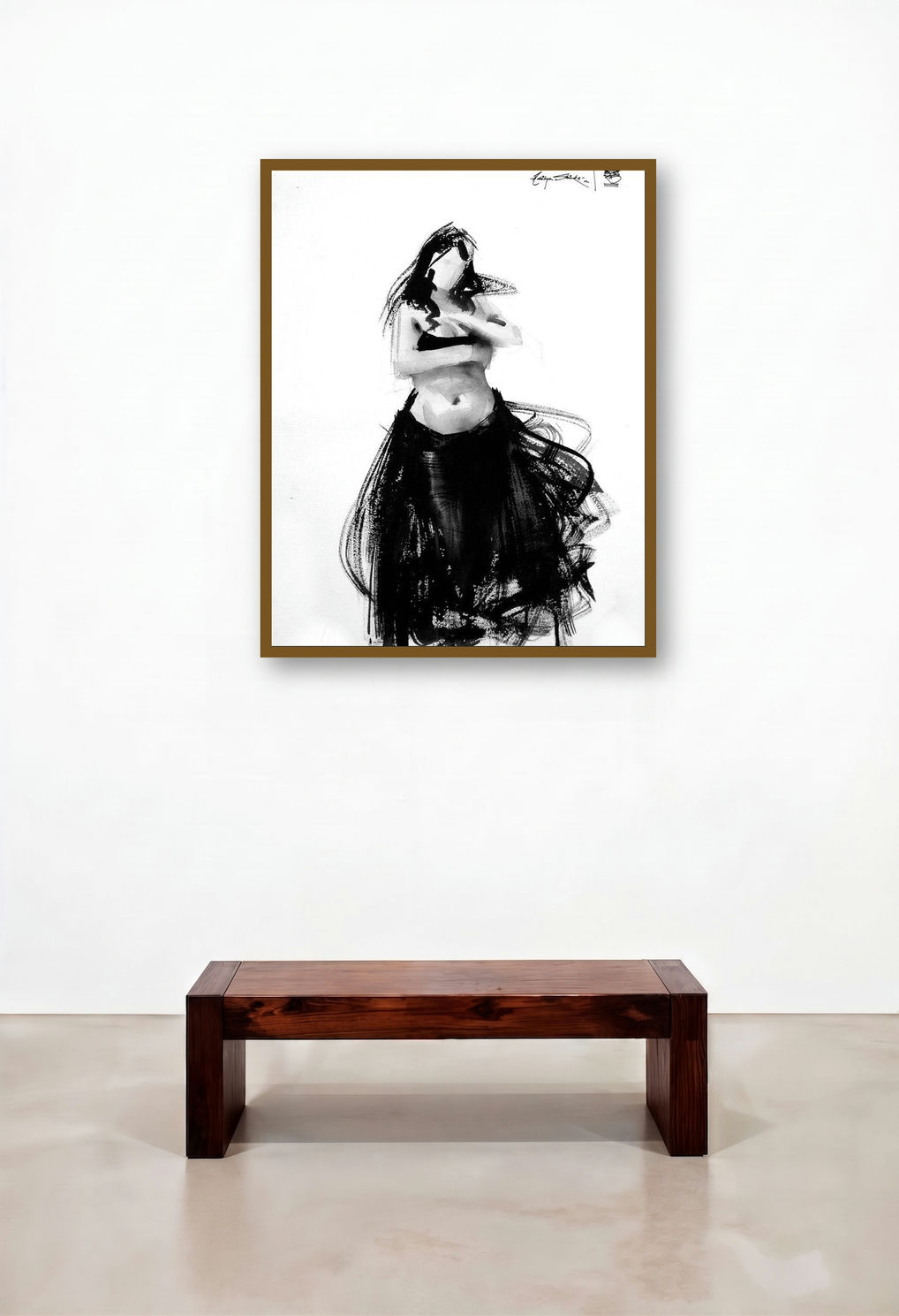 Swirl And Hold On by artist Aditya Shirke displayed in a Boutique Hotel Style Bedroom