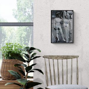 Preview of 'The Symbol Of Youth' Painting by Mithun Dasgupta shown on a wall in a furnished room.