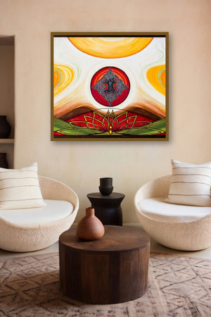 Synergy by artist Manju Lamba displayed in a Contemporary Exhibition gallery