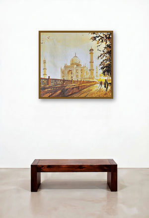 Taj Mahal (Eternal Love**) by artist Ranabir Saha displayed in a Designer Library