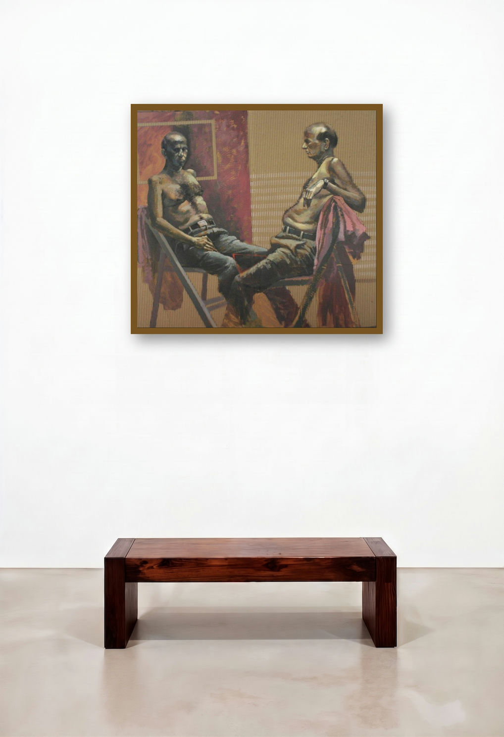 Talking by artist Amol Satre displayed in a Designer Hotel Lobby