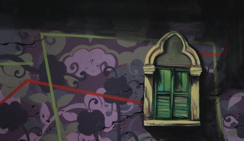 Still-life acrylic painting titled 'Talking With Wall', 18x24 inches, by artist GOPAL Roy on Canvas