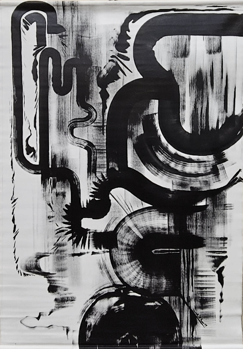 The Tantrums' abstract acrylic painting by artist Anand Kamdar, 72x48 inch, on canvas