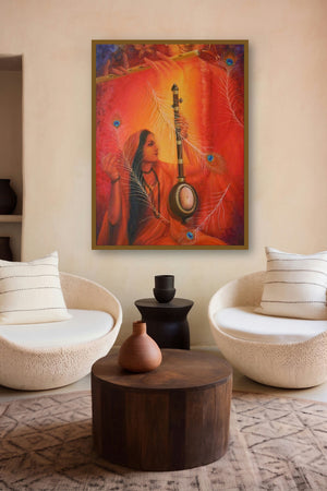 Tapaswini (Divine Melody) by artist Rakhi Baid displayed in a Contemporary gallery