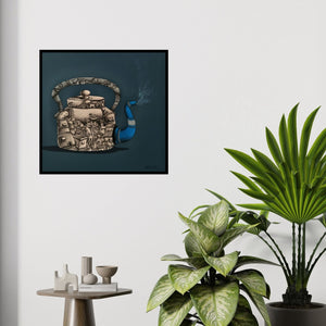In-situ view of Manjunath Wali's 'Tea Pot' painting in a room