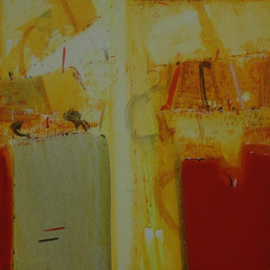 Abstract acrylic painting titled 'Terra Incognita 12', 18x18 inches, by artist Anil Gaikwad on Canvas