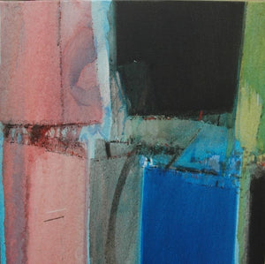 Abstract acrylic painting titled 'Terra Incognita 9', 18x18 inches, by artist Anil Gaikwad on Canvas