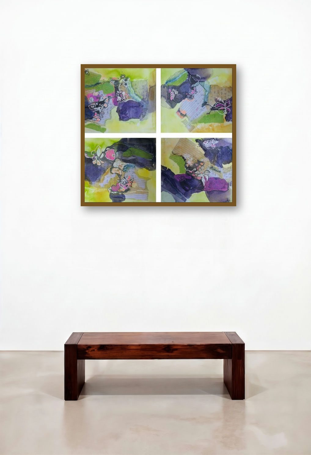 That Purple Garden (Ethereal Landscapes) by artist Vanchha Dixit displayed in a Contemporary Luxury Home Office