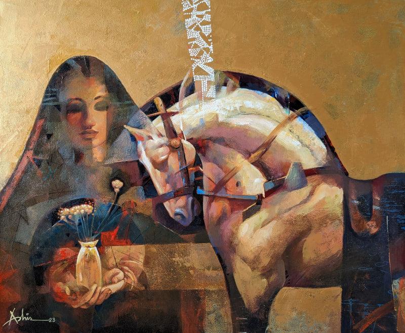 Animals acrylic painting titled 'The Aesthetics Of Energy Bcx', 30x36 inches, by artist Ashis Mondal on Canvas