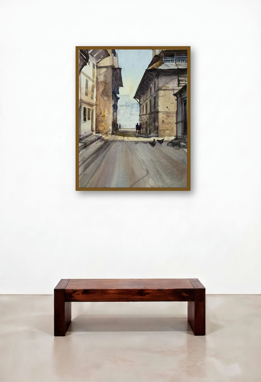 The Ambiance (Quiet Corner) by artist Prasad Thite displayed in a Classic Reception Area