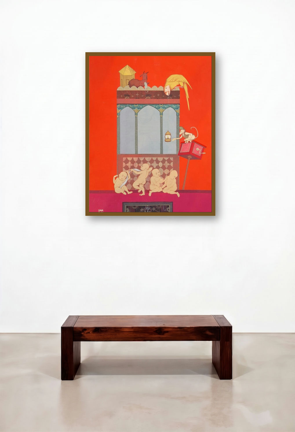 The Beginning Of New Era by artist Subir Dey displayed in a Industrial Reception Area