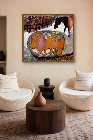 The Birth Of Zero (Equine Enigma) by artist Mithun Dasgupta displayed in a Curated gallery