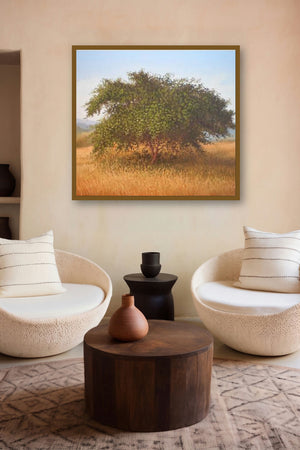 The Bushy Tree by artist Fareed Ahmed displayed in a Indian Art gallery