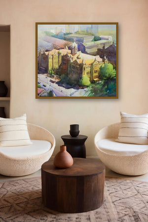 The Crown In Glory by artist Gulshan Achari displayed in a Museum Style gallery