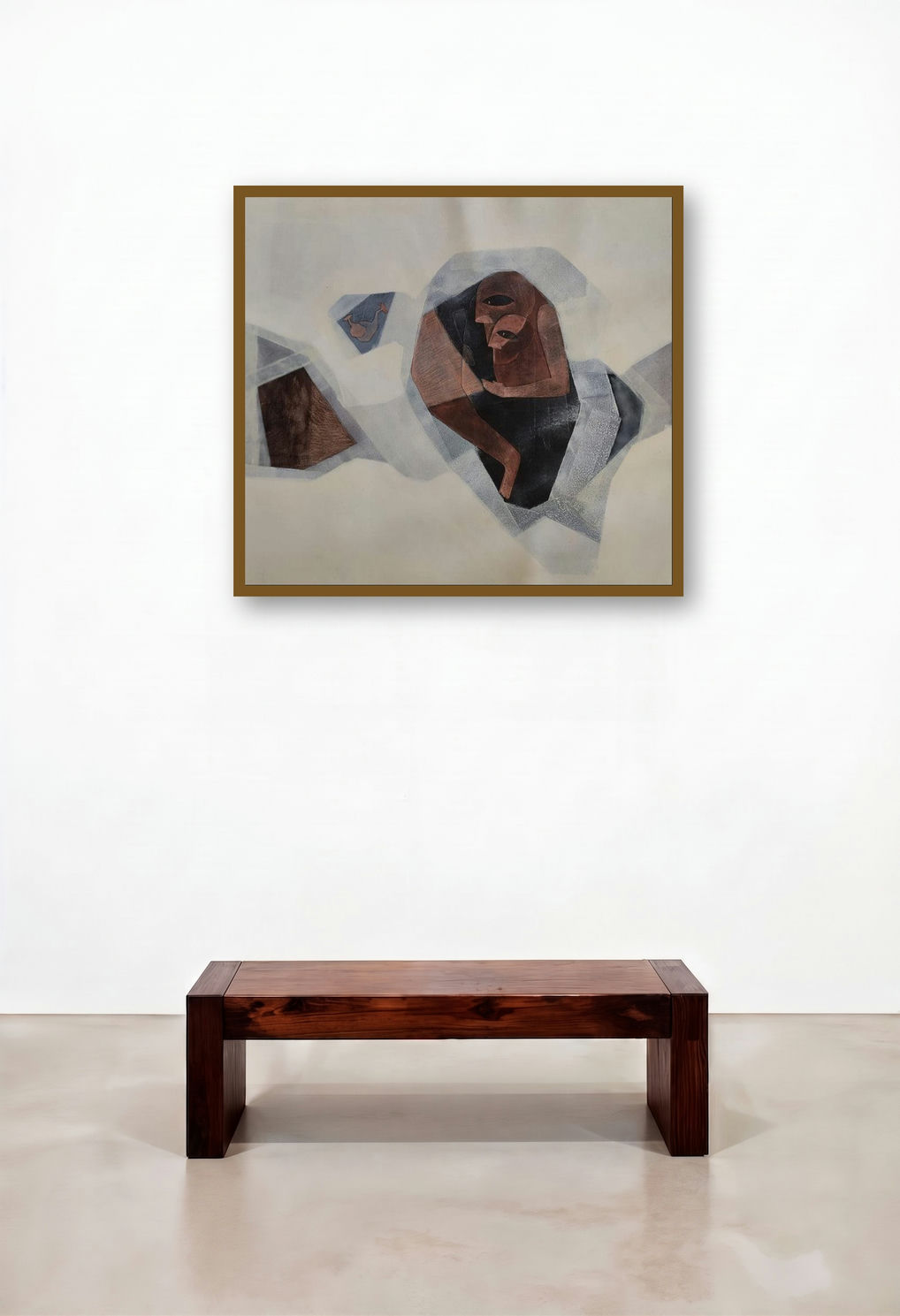 The Find (Interconnected Forms**) by artist Pratik Risbud displayed in a Contemporary Hallway