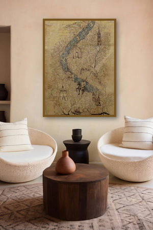The Forgotten River (The Path of Enlightenment) by artist Sunil Lohar displayed in a Contemporary Exhibition gallery