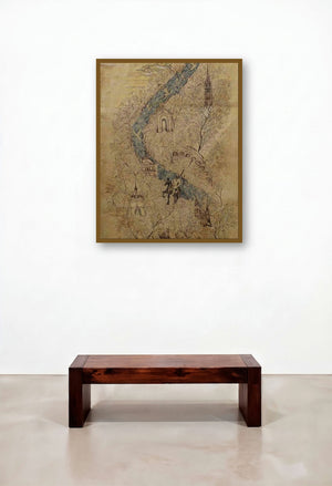 The Forgotten River (The Path of Enlightenment) by artist Sunil Lohar displayed in a Coastal Study