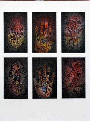 Figurative dry pastel painting titled 'The Form of Sculpture V', 36x30 inches, by artist Mahesh Pal Gobra on Dry Pestle
