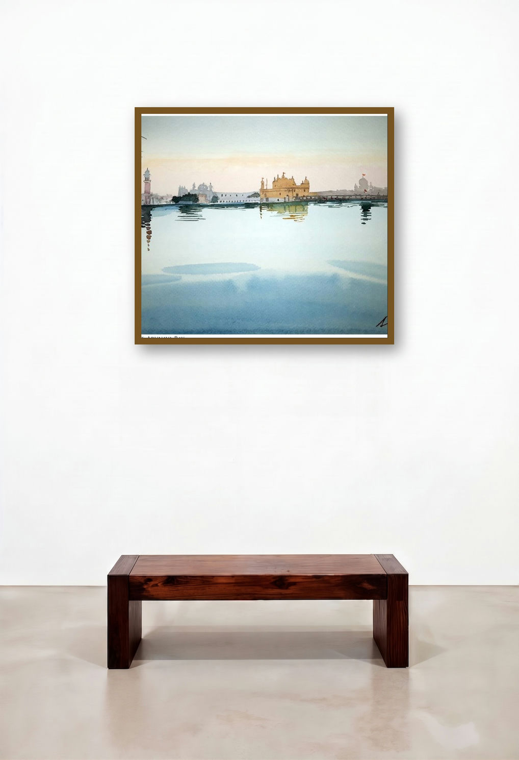 The Golden Temple Amritsar India (The Golden Temple) by artist Arunava Ray displayed in a Modern Dining Room