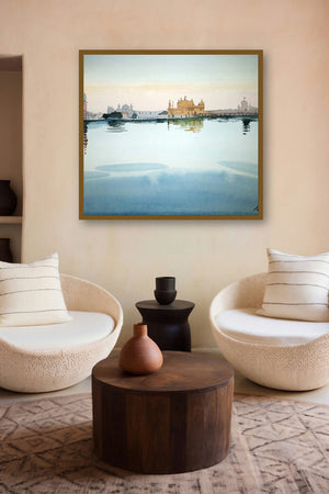 The Golden Temple (Golden Temple displayed in a Indian Art gallery