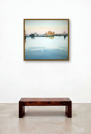 The Golden Temple (Golden Temple displayed in a Rustic Hallway
