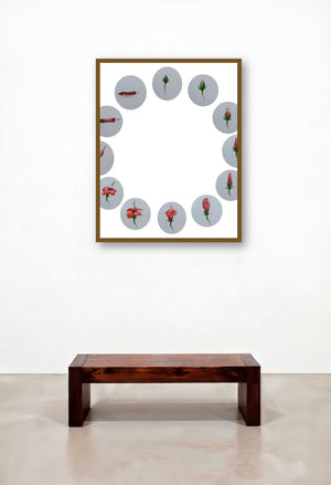 The Life (The Circle of Life) by artist Laxman Ahire displayed in a Japandi Hallway