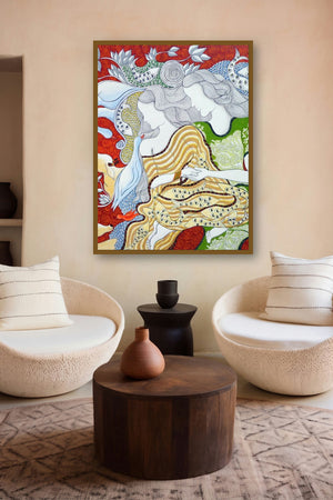 The Lovers (Twin Souls) by artist Hariom Kuthwaria displayed in a Curated gallery