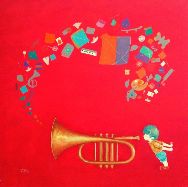 The Memories Of Childhood Painting by Shiv Kumar Soni | ArtZolo.com