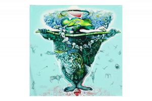 Figurative acrylic painting titled 'The Monk', 48x36 inches, by artist Mahesh Pal Gobra on canvas