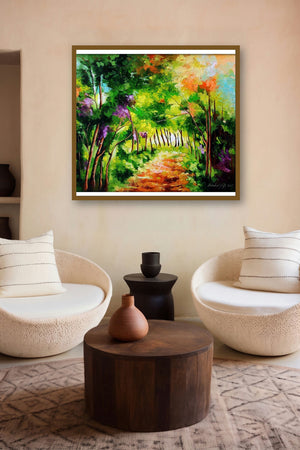 The Path Through Change Iii by artist Bahadur Singh displayed in a Modern gallery