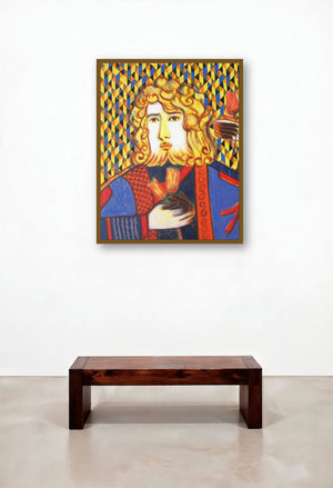 The Prince by artist Rajesh Choudhari displayed in a Transitional Hallway