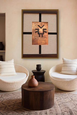 The Sindhu Series 15 (A Symbols Journey) by artist Kajal Gaitonde displayed in a Modern gallery