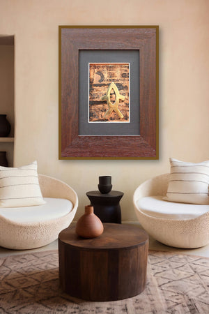 The Sindhu Series 16 (A Glimmering Enigma) by artist Kajal Gaitonde displayed in a Curated gallery