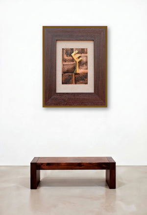 The Sindhu Series 2 (Ancient Echoes) by artist Kajal Gaitonde displayed in a Eclectic Bedroom