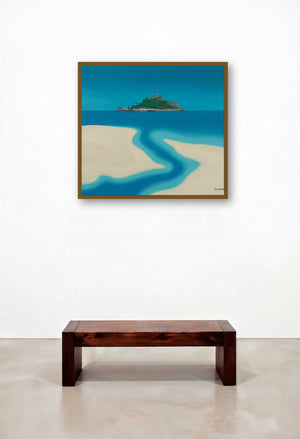 The Stream (Mounts Majesty) by artist SIMON MASON displayed in a Coastal Home Office
