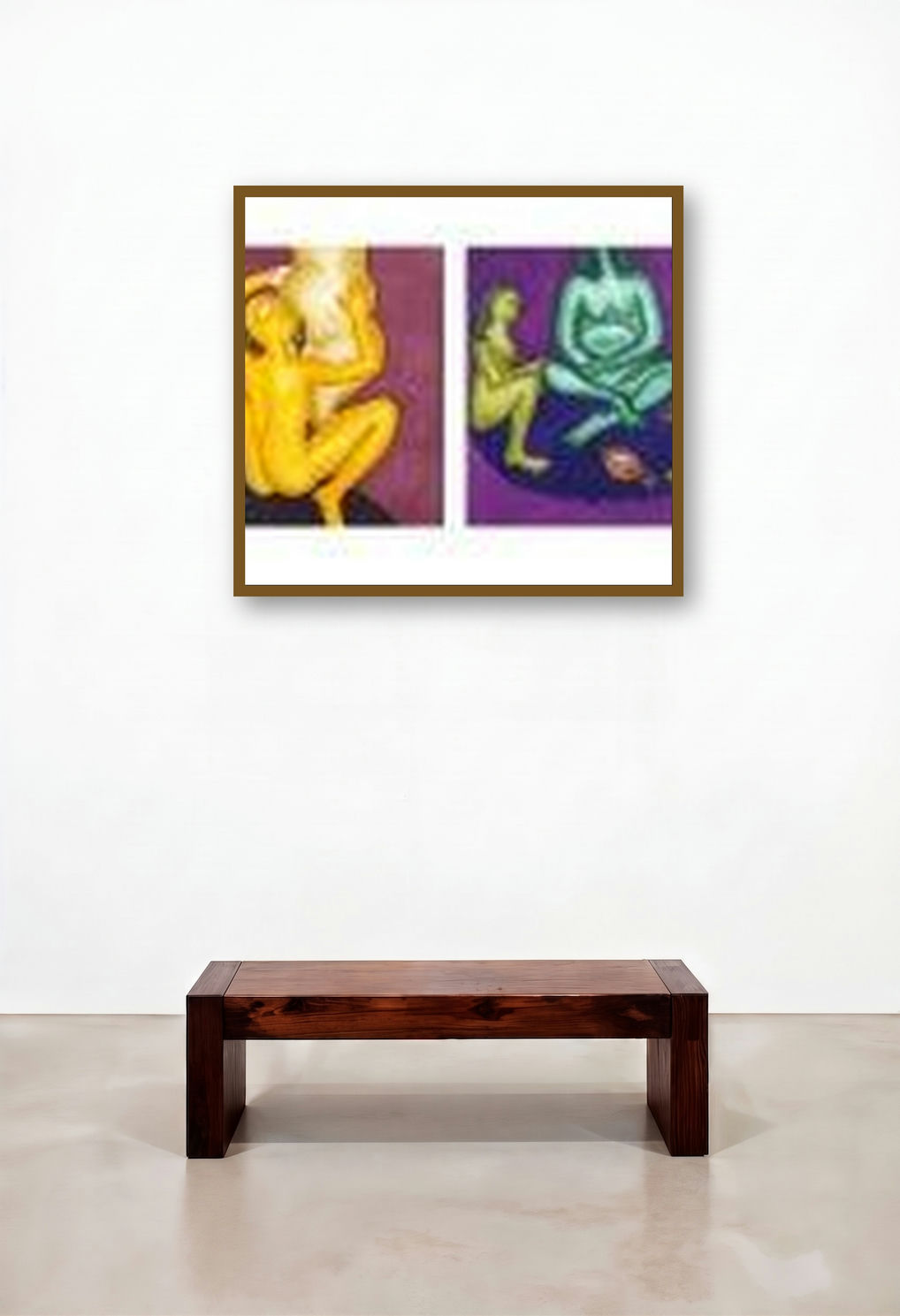 Three Of Us (Cosmic Love Series) by artist Laxman Ahire displayed in a Contemporary Dining Room